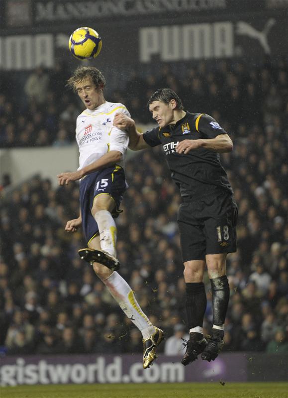 Peter Crouch against Manchester City