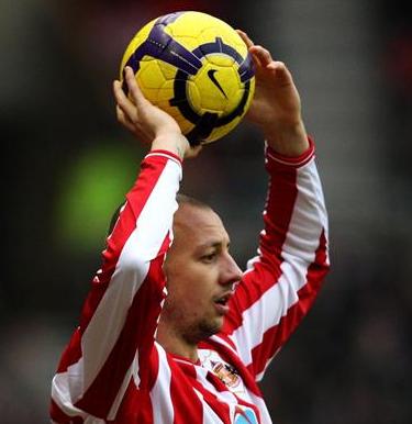 Alan Hutton during his loan spell at Sunderland