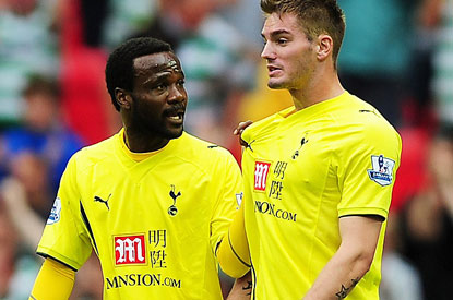 Dorian Dervite with Pascal Chimbonda in the Wembley Cup