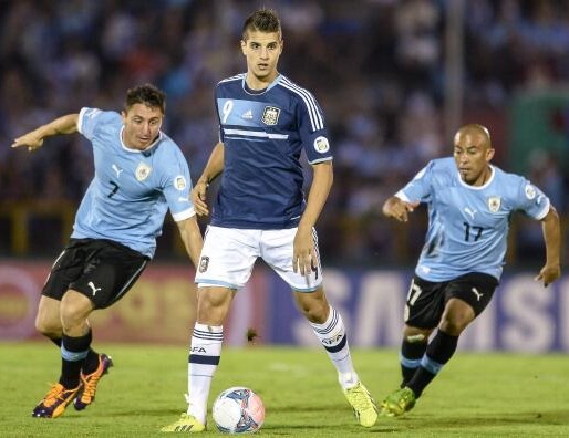 Erik Lamela, Uruguay v Argentina, October 2013